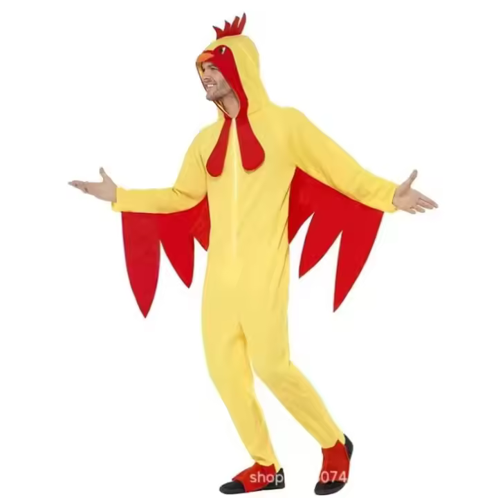 Disfraz de marioneta de rol de gallina adulta para Halloween - 1