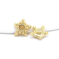 Tapas de cuentas de copos de nieve de latón de Color dorado de 18K, accesorios de alta calidad para manualidades, materiales para hacer joyas, sitio web oficial de Rosediy - details 17