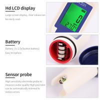 Bolígrafo Detector de calidad del agua 5 en 1, medidor de cloro, PH, H2, ORP, TEMP, CL2, probador, multifunción, Monitor de cloro para piscina, Spa - details 50