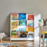 Librería Infantil niños Juguetes 4 Compartimentos Abiertos 80 x 30 x 88 cm KMB32-W ES - details 3