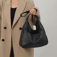 Bolso de mano de cuero PU de Color sólido suave, bolso de hombro tipo cubo de gran capacidad, bolso informal coreano para mujer, regalos de cumpleaños - details 9