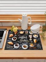 Almohadilla de drenaje de barro de diatomeas para máquina de café, estera de drenaje de goma suave, antideslizante, súper resistente al desgaste, mantel individual para lavar platos, 1 ud. - details 7