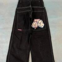 Vaqueros sueltos, estampados vintage para hombre, ropa de calle hip hop gótica, pantalones informales Harajuku para hombre - details 3