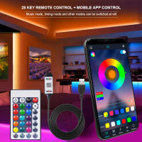 Tira de luces LED RGB con USB, cinta Flexible de 5V, 5050 30LED/m, compatible con Bluetooth, aplicación remota, Control de voz, retroiluminación de TV impermeable - details 4