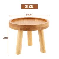 Soporte de madera para plantas, Base para maceta, taburete alto, balcón, suculenta, estante redondo para flores, interior y exterior - details 0