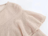 OUWU- Tops De Punto En Capas Para Mujer, Cuello Redondo, Manga Larga, Botonadura Sencilla, Dobladillo Suelto, Primavera Y Verano, Nuevos Tops Casuales Y Elegantes - details 6