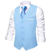 Chaleco para hombre, elegante chaleco de seda verde, corbata, pañuelo, gemelos, conjuntos para hombre, boda, fiesta de negocios, regalo de diseñador. - details 13