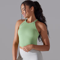 Nessaj-Chaleco deportivo para mujer, sujetador con almohadillas para el pecho, sin costuras, doble capa, a prueba de golpes, top corto, gimnasio, entrenamiento, correr - details 15