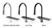 Hot Selg SUS304 grifos de resorte en cascada, rociador de 4 funciones, grifos de cocina, grifo negro con tirador hacia abajo moderno - details 1