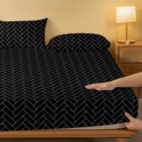 Sábana Ajustada De Poliéster Cepillado, Suave Y Cómoda, sin Funda De Almohada, 1 unidad - details 3