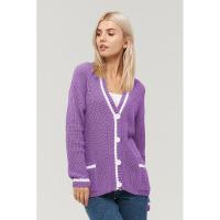 Suéter de punto holgado con cuello en V para mujer, moda primavera otoño - details 9