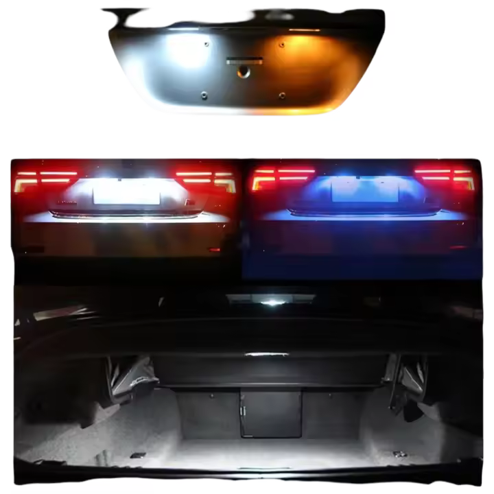 Kit De Luces LED Para Interior De Coche TPKE 9Pc Canbus Para Kia Sorento 2014-2019 Luz De Mapa Maletero Placa De Matrícula Blanco Azul IC Ice 12V 2W Vida Útil 50000 Horas - 1