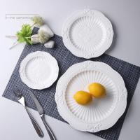 Juego de Platos de Carga de Porcelana Blanca Empresada 3pcs 6+8+10 pulgadas - details 3