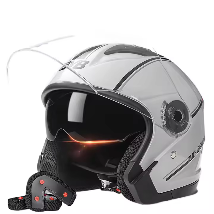 Casco de coche eléctrico de cuatro estaciones, Casco de doble lente - 1