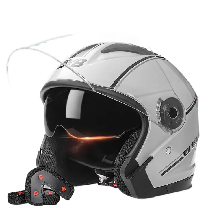 Casco de coche eléctrico de cuatro estaciones, Casco de doble lente - 1