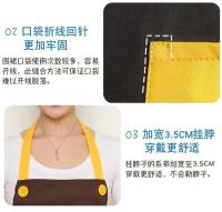 Cocina doméstica hombres mujeres a prueba de aceite impermeable cintura moda café monos delantal accesorios de cocina - details 5