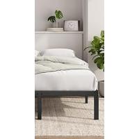 Cama de Metal Plateforma Longitud de 150x200 cm, Altura de 36cm, Almacenamiento de Almacén Bajo de la Cama Negro - details 4