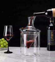 Botella de vidrio con cubo para hielo, vidrio soplado a mano sin plomo, giro y balanceo rápidos, botella de whisky, 1000 ml - details 8