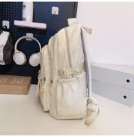 Bolso escolar de diseño para estudiantes de secundaria femenino, mochila de estilo universitario para estudiantes de secundaria, mochila versátil simple para estudiantes universitarios de color sólido - details 3