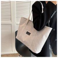Bolso de mano de tela de cáñamo para mujer, bolso de hombro espacioso, bolso de mensajero versátil con cierre de cremallera, con múltiples bolsillos, para lavar a mano o limpiar en seco - details 11
