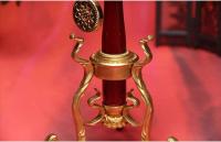 Rueda de Cobre Puro Tripod de Mano Base de Loto de Oro Magia Tantrismo Oferta Especial - details 8