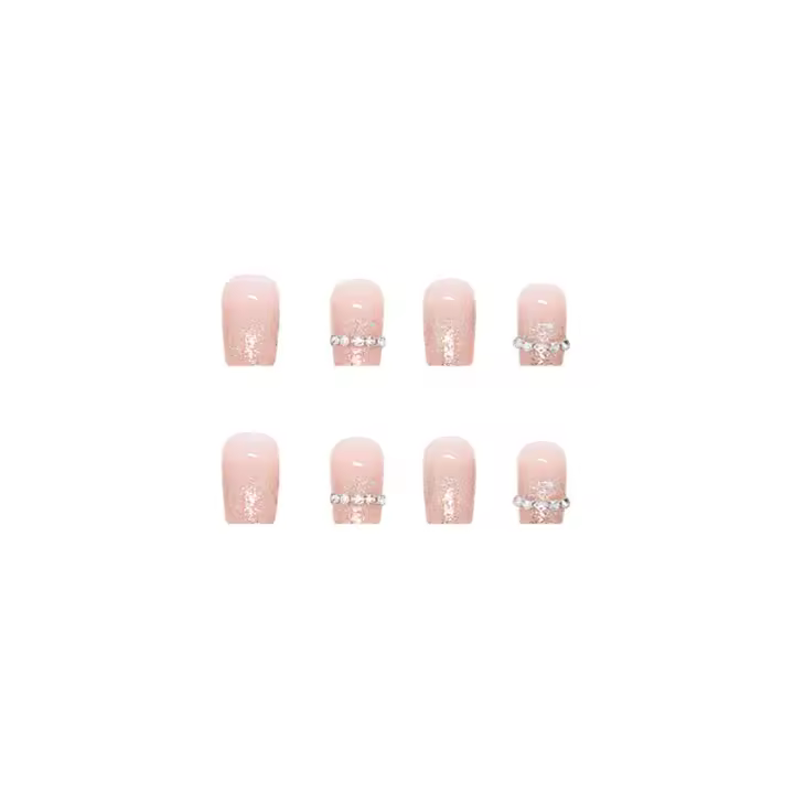 Uñas Artificiales Cómodas con Secuencias Rosa, Arte de Uñas para Mujeres, Regalo Perfecto - 1