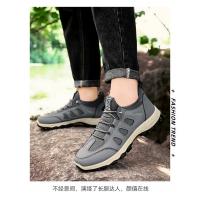 Zapatillas de deporte suaves para hombre, zapatos de senderismo transpirables para caminar al aire libre, calzado de senderismo negro ligero para hombre, zapatos de escalada - details 10