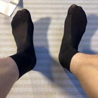 Calcetines para hombre Medias cortas ultrafinas transparentes Vestido de negocios Medias de tubo Calcetines transpirables transparentes sexys - details 2