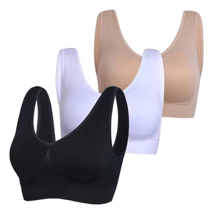 Talla Grande Sin Costuras Cinturón de Algodón Respirable 3pcs Comodidad Acolchado Activa - 1