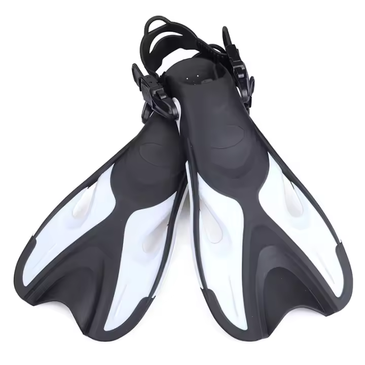 Aletas de esnórquel profesionales para adultos, zapatos de playa con hebilla ajustable, tacón abierto, antideslizantes, equipo de deportes acuáticos - 1