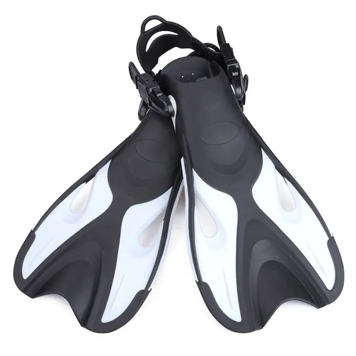 Aletas de esnórquel profesionales para adultos, zapatos de playa con hebilla ajustable, tacón abierto, antideslizantes, equipo de deportes acuáticos - 1