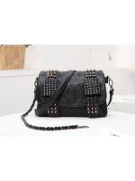 Bolso De Hombro Para Mujer Yogodlns Negro De Cuero Con Estilo Vintage Y Cráneos De Moda Con Hebels Bolso De Mano Cool - details 20