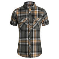 Camisa de Verano de Doble Bolsillo a Rayas Talla Grande Estilo Casual de Negocios para Hombres - details 35