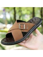 Chanclas de gran tamaño para hombre, sandalias de verano para exteriores, chanclas casuales, cien una palabra, arrastre al aire libre, zapatos de playa - details 12
