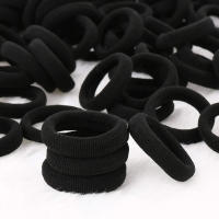 Gomas de Cabelo Elásticas Simples 100pcs Negras Accesorios para Peinados de Cola - details 9
