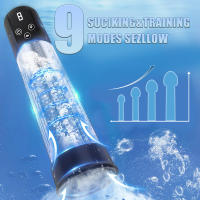 Bomba eléctrica para pene, juguete para adultos, alargamiento del pene, erección masculina, masturbación masculina automática, con anillo para pene y mini bolsillo para la zona genital - details 3