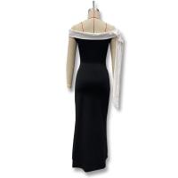 2025 Primavera/Verano Nueva Ropa de Mujer - Vestido Elegante de Una Manga con Volantes Estilo Línea A Sin Mangas. - details 3