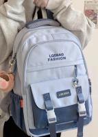 Mochila Escolar De Color Suave Para Niña, Estilo Universitario, Versión Coreana, Con Letras Simples, Para Estudiantes De Primaria Y Secundaria - details 8