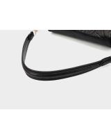 Bolso de mensajero de un hombro, nuevo bolso de axila para mujer, bolso de cuero suave blanco y negro. - details 17