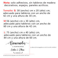 Pegatina de Bienvenida Personalizada Decalque de Espejo para Boda Adhesivo de Vinilo con Nombre del Novio y Novia - details 1