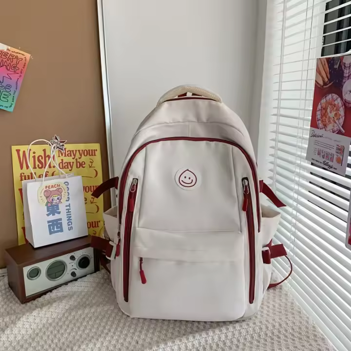 Mochila de Nylon de Gran Capacidad Estilo Universitario Versátil Preferida de Estudiantes de Secundaria Japonesa Bolso de Viaje y Comodidad - 1