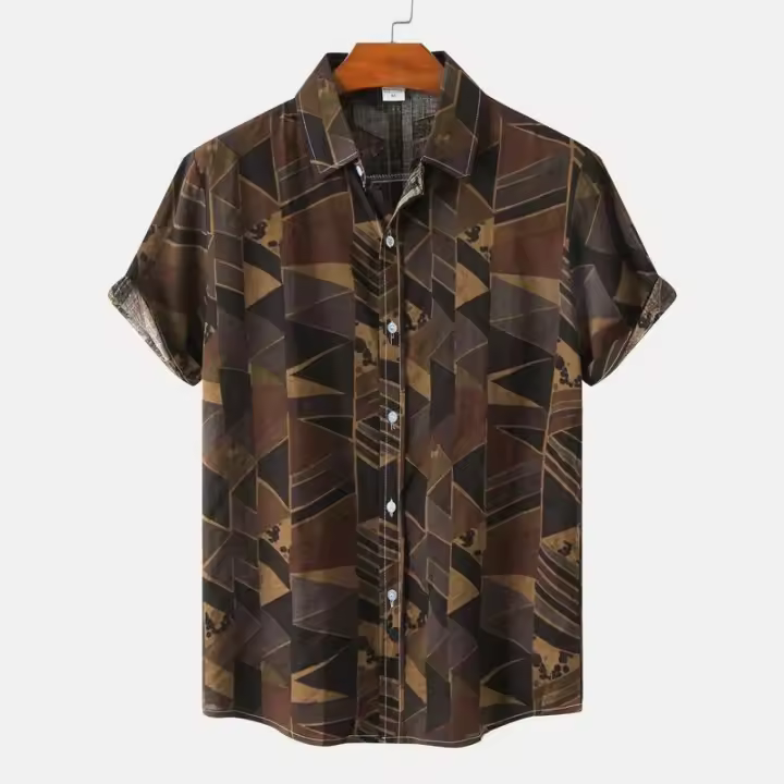 Shi informal hawaiano de verano para hombre, estilo playero Social, manga Sho, estampado Floral de gran tamaño, Shi Vintage suelto para China - 1