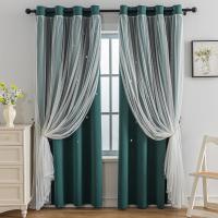 Cortinas de Dormitorio de Doble Capa Aislantes Térmicos Opaques con Ojales Protección UV,1 pieza - details 46