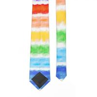 Corbata informal de 8cm con diseño de arcoíris, corbata estrecha, suave y colorida, ajustable, atada a mano, para hombre, Unisex - details 8