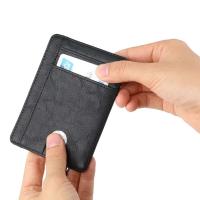 Cartera de cuero delgada con bloqueo RFID, tarjetero para tarjetas de identificación de crédito, monedero, funda para dinero para hombres y mujeres, bolso de moda 2020, 11,5x8x0,5 cm - details 4