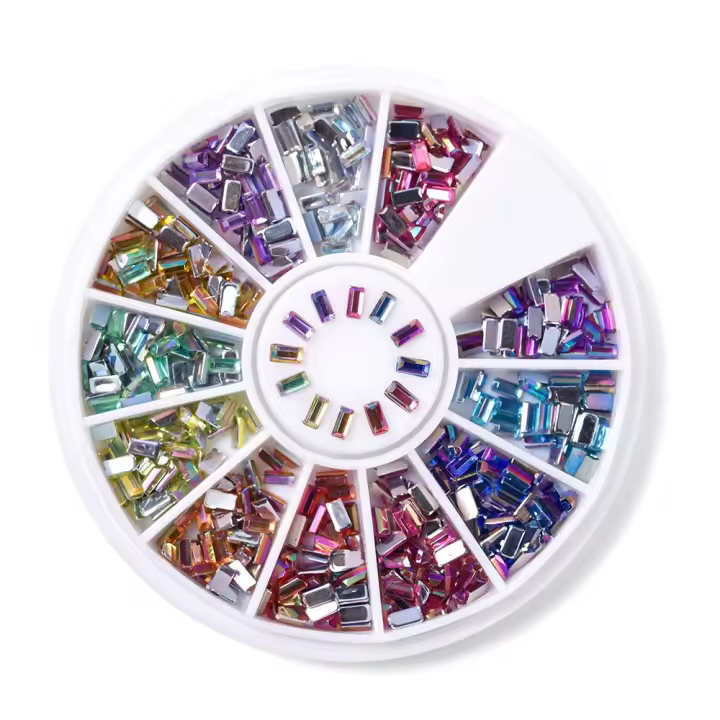 KADS 2mm * 4mm forma de rectángulo de uñas de manicura gema con brillo accesorios para salón de uñas o uso DIY - 1