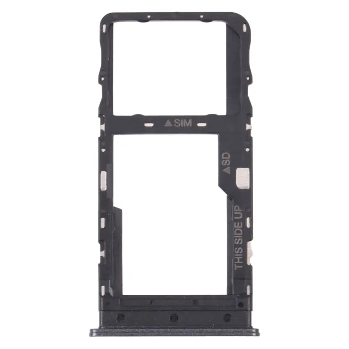 Bandeja de tarjeta SIM original + bandeja de tarjeta Micro SD para TCL 10L/10 Lite T770H T770B (negro) - 1