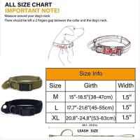 perro, militar ustable duradero mascotas, conjunto correa táctica, Collar nailon, accesorios de entrenamiento para perros pastor - details 0
