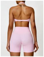 Mujeres Sexy belleza espalda gimnasio correr Push Up Yoga deportes sujetadores transpirable envuelto Yoga deportes sujetadores copa triangular ropa interior femenina - details 1