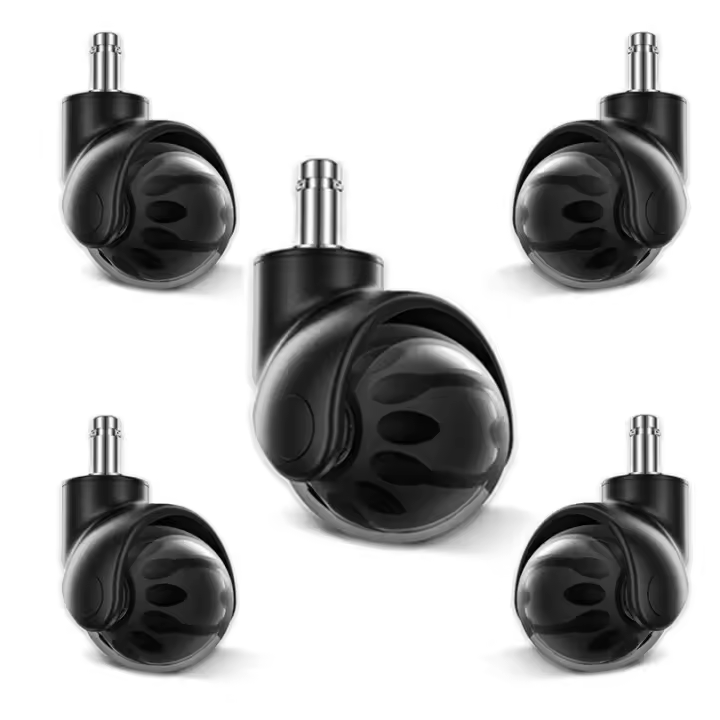 Patas de Silla de Oficina de Goma 5 Packs Rueda Silenciosa Opción M11 Pole Gliding Suave - 1